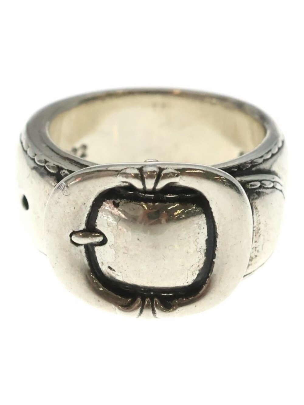 Chrome Hearts Small Gunslinger Buckle Belt Small Motif Silver Ring